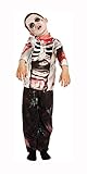 con camiseta y pantalones Disfraz Zombie infantil niño ZOMBIE BOY WALKING DEAD Halloween Carnaval COSTUME OUTIFT SCARY BLOOD - Edad/Talla 7-9 - V00261M
