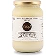 Shahji Premium Murrah Buffalo Desi Ghee 500ml Glass Jar | Made with Bilona Method and Noni Ghee from Grass-Fed Buffalo Milk | Enhance Your Bone Health and Digestion with Lab-Tested | Maa Ke Hath Ka Ghee | Serving Since 1957 (Pack of 1 - 500ml/455 GMS)