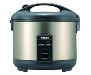 Tiger JNP-S18U HU 10-Cup Rice Cooker and Warmer, Stainless Steel Gray