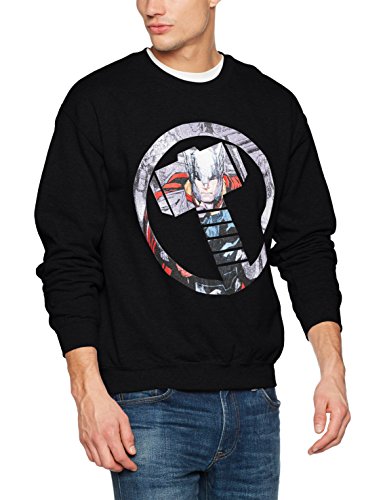 Marvel-Herren-Sweatshirt-Avengers-Thor-Montage-Symbol-Mens-Sweat
