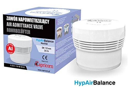 Capricorn Hyp - válvula de ventilación para sanitarios/conductos de evacuación - Hyp Air Balance - DN-110mm