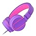 Produktbild GAOWJ Over-Ear-Stereo-Kopfhörer mit 3,5-mm-Klinkenbuchse, geräuschisolierendem Kabel-Musik-Headset Integriertes Mikrofon für Freisprechanrufe für Kinder Kinder,Purple