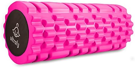 Ultrafy Foam Roller 2-in-1 High-Density Back Leg Exercise Rollers Massage Fitness Equipment for Physical Therapy, Myofascial Release, Muscle Recovery, Tissue Trigger, Full-Body Stretch (13", 8 Colors) (Pink)