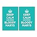 Produktbild , glänzend, vinyl, Motiv: KEEP CALM and DRINK BLOODY Mary, Grün/Türkis/WW2 WWII PARODY SIGN, 2 Stück, 15 x 10 cm,/5,9 x 3.9 in)