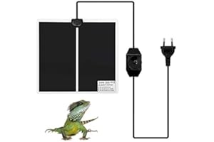 Macabolo Tappetino impermeabile per animali domestici, riscaldatore elettrico rettile, con regolatore di temperatura per tartaruga, serpente, Lizard Rana Spider