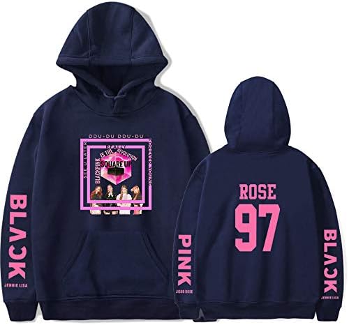 Sunrise-EU Lovers Valentines Gifts Blackpink Hoodie Kpop Hip Hop Sweatshirt Blackpink Fans Pullover College Jumper for Men Women Teen