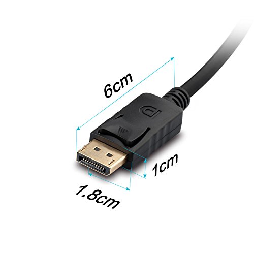 DP auf DVI, J&D Goldbeschichteter Displayport DP auf DVI 1080P Full HD Kabel Adapter Konverter Male to Male - 4