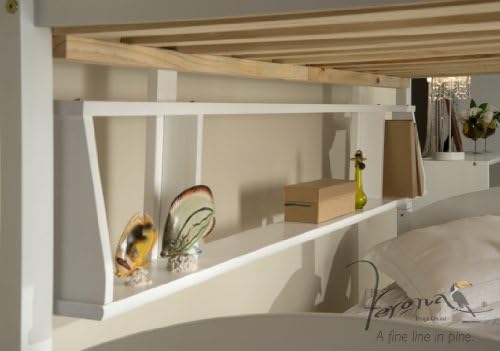 Design Vicenza "Siracusa" Long Storage Shelf, Wood, White