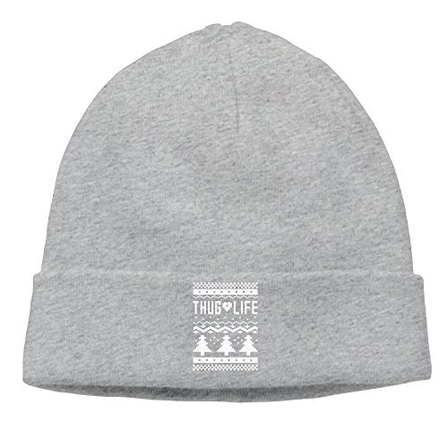 Preisvergleich Produktbild Nazhihat Men Thug Life Christmas Warm Skiing Black Beanies Tough Headwear