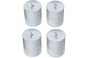 GAROSA Juego de Pesas Calibración 200g Acero Cromado 4 Piezas con Gancho Caja Compacta Laboratorio Enseñanza Escolar Precisión