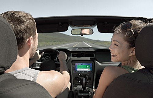 Sony XAV-AX100 16,3 cm (6,4 Zoll) Media Receiver (mit Bluetooth, Apple CarPlay und Android Auto, Navigation, Spotify, 2 DIN Autoradio)