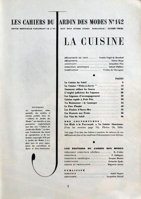 CAHIERS DU JARDIN DES MODES (LES) N? 142 du 01-03-1959 LA CUISINE DU SOLEIL - LA CUISINE PRETE-A-SERVIR - COMMENT UTILISER LES SAUCES - L'EMPLOI JUDICIEUX DES LEGUMES - LES LEGUMES D'ACCOMPAGNEMENT - CUISINE RAPIDE A PETIT PRIX - UN RESTAURANT - LA CAMARGUE - LE PORC FLAMBE - LES POULETS D'OUTRE-MER - LES DESSERTS AUX FRUITS - LES VINS DU SOLEI gratuit CAHIERS DU JARDIN DES MODES (LES) N? 142 du 01-03-1959 LA CUISINE DU SOLEIL - LA CUISINE PRETE-A-SERVIR - COMMENT UTILISER LES SAUCES - L'EMPLOI JUDICIEUX DES LEGUMES - LES LEGUMES D'ACCOMPAGNEMENT - CUISINE RAPIDE A PETIT PRIX - UN RESTAURANT - LA CAMARGUE - LE PORC FLAMBE - LES POULETS D'OUTRE-MER - LES DESSERTS AUX FRUITS - LES VINS DU SOLEI gratuit