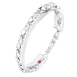 Zysta Stainless Steel Womens Love Heart Bracelet with Magnets, 5 Colors Lady Gir