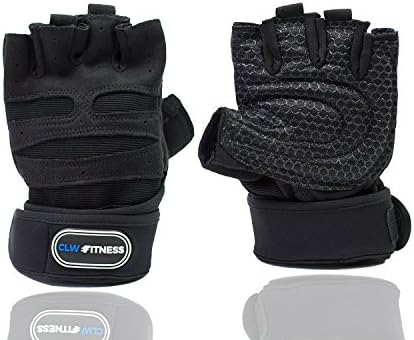 CLW Fitness Weight Lifting Gloves With Premium Wrist Support & Super Padded Grip For Weight Training, Fitness & Exercise – Prevent Calluses With Breathable Gym Workout Hand Gloves - Men & Women (Large)