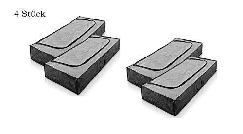 postenland 4 Stück Unterbettkommode aus Vliesstoff Unterbettbox Unterbett Aufbewahrungstasche