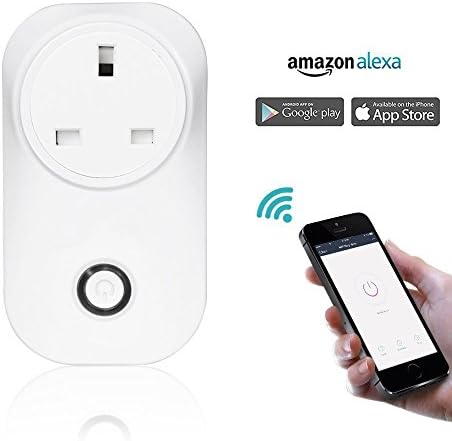 Smart Wireless Outlet Plug , Junefish Wifi Outlet Plug Works with Echo Alexa Turn On/Off Your Electronics APP Remote Control Timing Funciton Anywhere for iPhone Samsung IOS Android devices