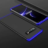 Spia Samsung Galaxy S10 Plus Kılıf Siyah-Mavi Carax Sert Kapak Orijinal Esnek İnce Geliştirilmiş Dayanıklı Darbe Karşıtı Koru
