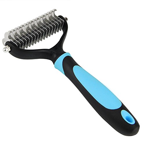 MEWTOGO-2-Sided-Professional-Pet-Dog-Grooming-Comb-Dematting-Rake-Brush-for-Medium-and-Long-Hair-Undercoat-Removal