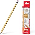 Erich Krause Graphite Hexagonal Pencil With An Eraser Amber 101 Hb (In Box 12 Pcs.)
