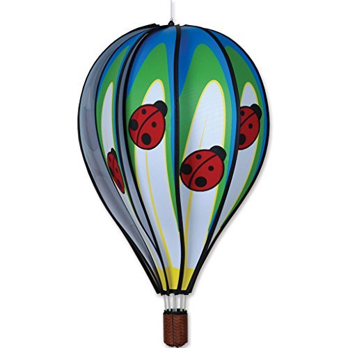 Premier Kites Hot Air Balloon Shaped Wind Spinner (22in) Ladybugs