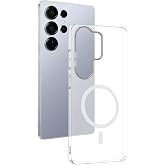 Elfia Samsung Galaxy S26 Ultra ile Uyumlu Kılıfı İnce Şeffaf Kamera Lens Korumalı M-Safe Şarj &Ouml;zellikli Sert Silikon Kap Lond