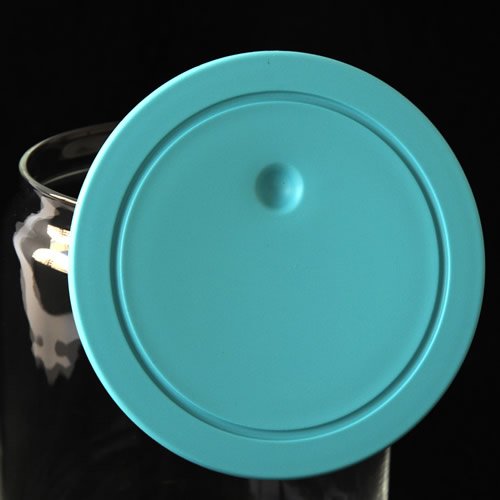 Alessi „Gianni“ Küchendose aus Glas mit abgedichtem Deckel, thermoplastischem Harz, hellblau - 6