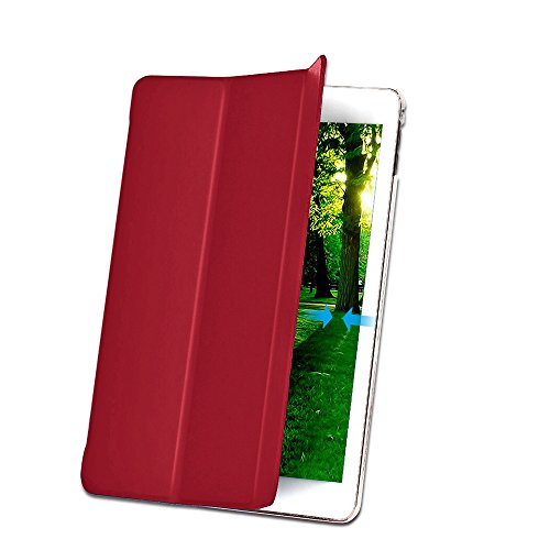 iPad Pro 12.9 Hülle (2015 Modell), SHANSHUI iPad Smart Cover Case Schutzhülle mit auto Sleep / Wake Up Funktion und Apple Pencil Hülle Stift Halter in einem (Rot) - 8