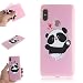 Produktbild Ostop Hülle für Xiaomi Redmi Note 5/Note 5 Pro,Weich Silikon Ultra Dünn Slim Handyhülle Bunt Muster Matt Rückseite Abdeckung Durchsichtig Flexibel Stoßstange Stoßfest Schutzhülle,Rosa Herz Panda