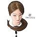 RC Head Model Hairdressing Equipment Styling Head Doll with 70cm/27.5" Fiber Hair (Brown) for Braiding, Cutting, Student Practice + Clamp