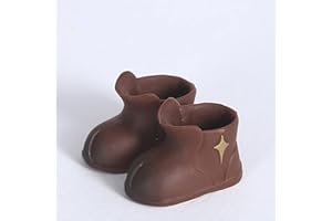 XiDonDon Doll Shoes Star Rain Boots for Ob11,GSC,Body9,1/12 BJD Doll Toys Shoes Doll Accessories (Brown)