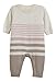 Natures Knits Stripe All In One Pink&Mink Striped 3-6months Organic Cotton Baby Suit
