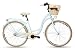 Produktbild Goetze Colours 28 Zoll Damen Citybike Stadtrad Damenfahrrad Damenrad Hollandrad Retro-Design 3-Gang Korb Hinterradbremse LED-Beleuchtung Hellblau-Beige