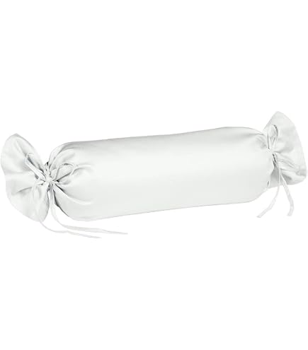 Lot De 2 Housses De Traversin Longues 40x15 Cm - Blanc, Fermeture éclair, Velours Doux - 2