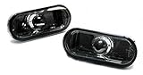 1 Paar - (rechts+links) - Klarglas Seitenblinker - BlackChrom - incl. den orangen Blinkerbirnen - Bei diesen Seitenblinker ist das Blinkerglas leicht schwarz abgetönt, dadurch sehen diese Seitenblinker wirklich sehr schön und edel aus -