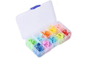 CriPrix Marcadores Crochet, 120 Piezas Marcadores Ganchillo, 10 Colores Marcadores de Puntos ​Crochet, Bloqueo Clip Puntada, Marcadores para Tejer y Crochet, con 1 Caja de Almacenamiento