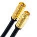 Produktbild Maxx 20m HD Antennen Kabel 135 dB Koaxial Stecker/Buchse VERGOLDET TV Koax Fernseher + Radio 4K Digital (20m, Schwarz)