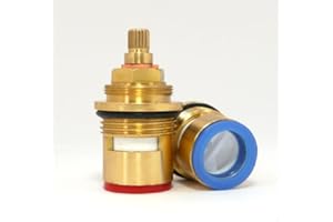 TAP MAGICIAN 3/4" Keramik-Oberteile Ventiloberteil armaturen Innenoberteil messing Vierteldrehung. 20 Zähne auf Spindel. 53mm