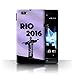 Produktbild Stuff4 Hülle / Case für Sony Xperia Miro/ST23I / Lila Muster / Rio Olympisch Kollektion