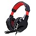Produktbild NUBWO NO3000 Over-ear Stereo Kopfhörer, Gaming Headset mit hohe-Empfindlichkeit Noise-Cancelling Mikrofon & Lautstärkeregler für PC, PS4 – Blau/Rote (Black)