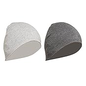 Gajraj Unisex Cotton Helmet Caps - Pack of 2 (Grey & Light Grey)