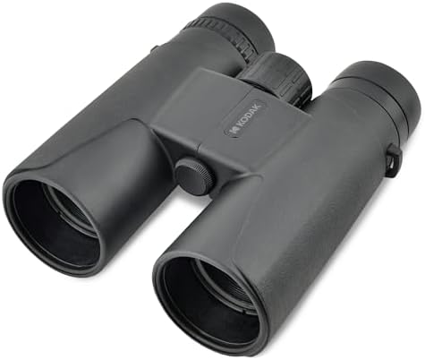 KODAK BCS800 Binocolo Compatto 10x42, Obiettivo da 42 mm, Conchiglie Oculari in Gomma, Ideale per Osservazione degli Uccelli, Teatro, Concerti, Caccia e Sport - Nero