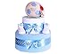 My First Football Footy Star Foot Ball Blue boys nappy cake baby shower hamper gift set