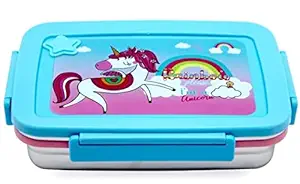 Unicorn Design Stainless Steel Lunch Box with Attractive for Kids (900ML)