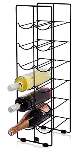 Snger-Weinregal-Barossa-Valley-aus-Metall-Fr-12-Flaschen-Gesamthhe-675-cm-Ideale-Ordnung-und-bersichtlichkeit-Schwarze-Pulverbeschichtung-Robust-und-korrosionsfest