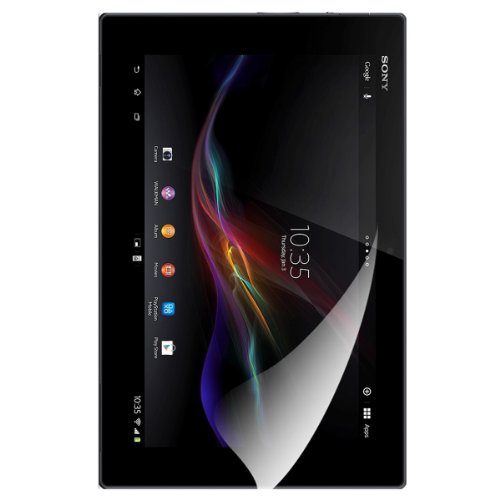 3in1 Set: kwmobile Hülle für Sony Xperia Tablet Z – 360° Standfunktion Case Tablet Schutzhülle Kunstleder – Smart Cover Tabletcase Schwarz + Folie, kristallklar + Stylus, Schwarz - 2