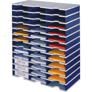 Styrodoc Trio 268031238 Sorting Station with 36 Compartments 723 x 331 x 853 mm Grey / Blue [12x3=36]