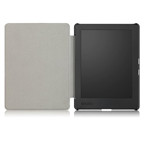 Kobo Aura H2O 2nd Edition Hülle, WindTeco Ultra Dünn und Leicht PU Leder Schutzhülle Tasche mit Auto Aufwachen / Schlaf Funktion für Kobo Aura H2O Edition 2 E-reader 6,8 Zoll 2017 Release, Schwarz - 5
