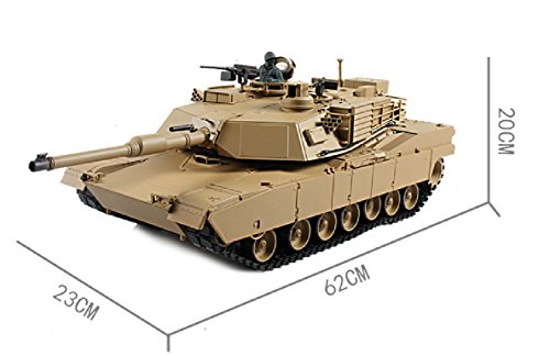Heng Long Radio remote Control M1A2 Abrams Tank 2.4G -- BB shooting & Smoking & Sounding & with a FREE Challenger II Hat ! by Big Boyz®