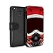Produktbild STUFF4 PU-Leder Hülle/Case/Tasche/Cover für Huawei P9 Lite / Motocross/Rot Muster / Motorradhelm Kollektion