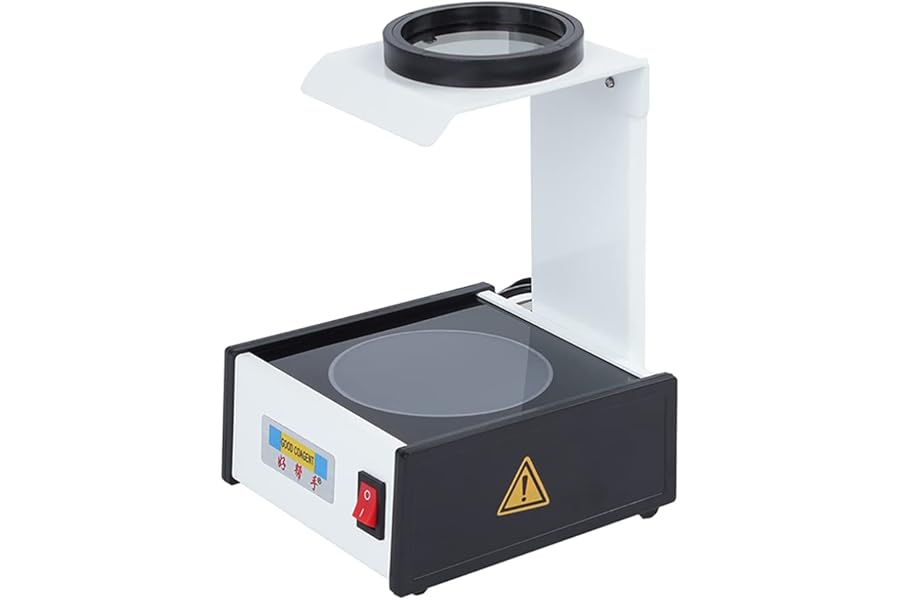 Jieotwice CP-12 Optical Polariscope Lens Stress Tester, Machine Strain Gauge Crystal Lens Detector